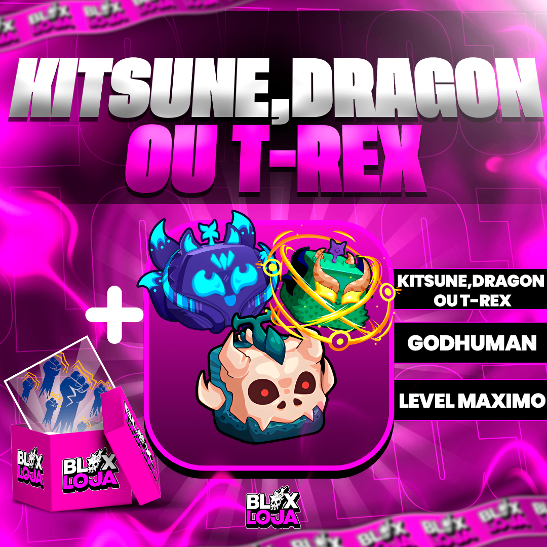 『 🦊🐲🦖 』KITSUNE DRAGON OU T-REX NO INVENTARIO