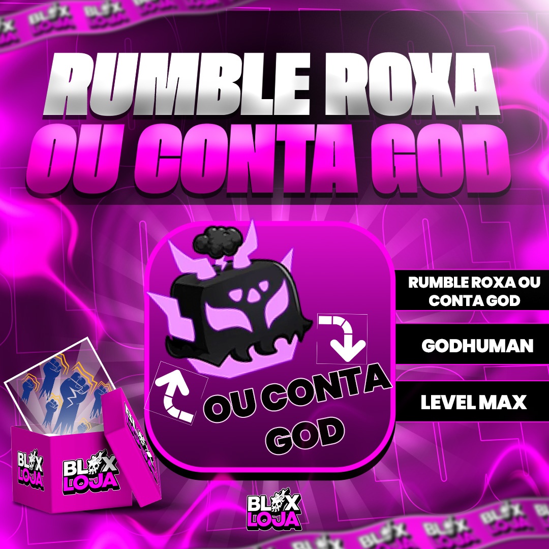 「⛈️」RUMBLE ROXA OU CONTA DE BLOX FRUITS GARANTIDA!!! 🔥
