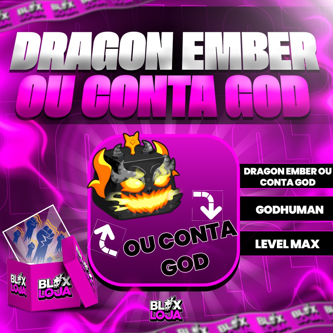 「🐉」DRAGON EMBER OU CONTA DE BLOX FRUITS GARANTIDA!!!🔥